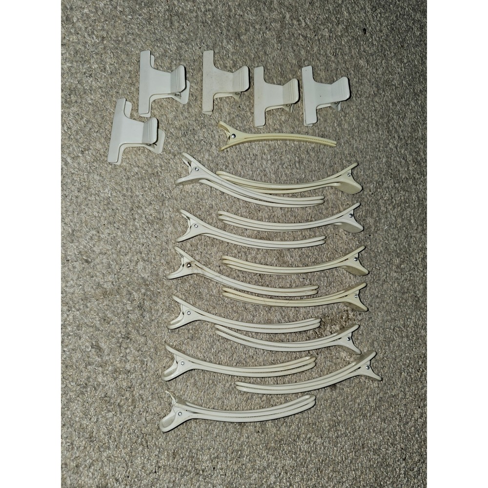 Salon hair clips lot 2 styles  bundle white holds curls y2k